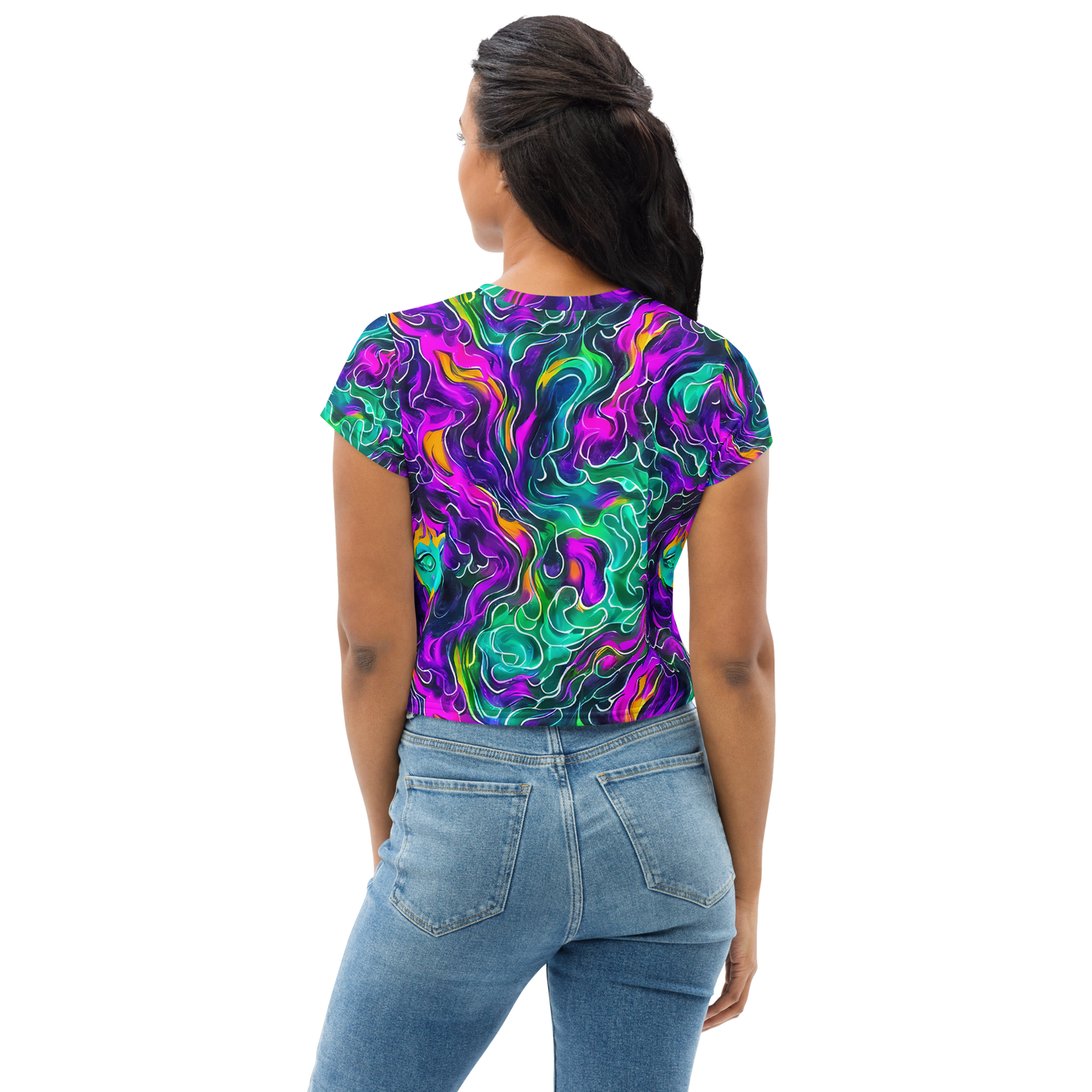 Women's Crop Tee - Vortex Dream