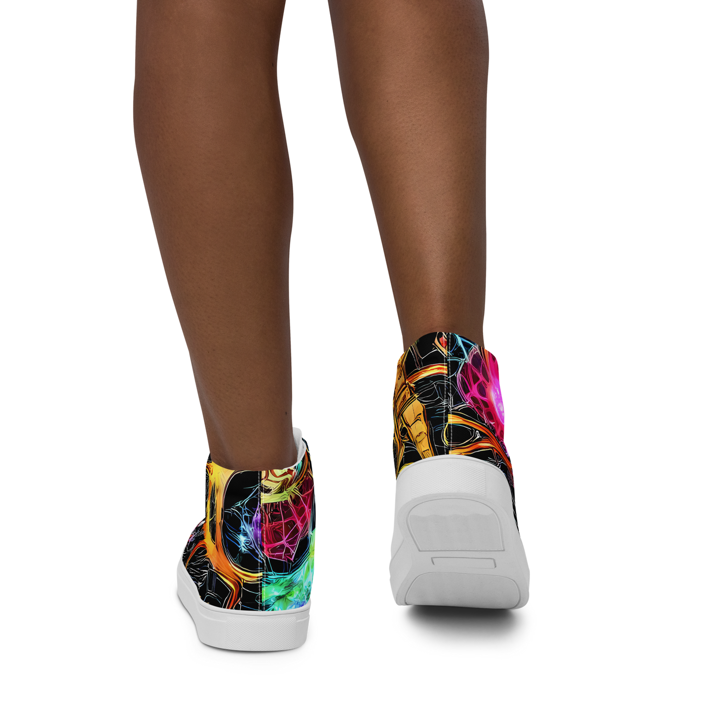 Women's High Top Canvas Shoes - Psychedelic Pulsar