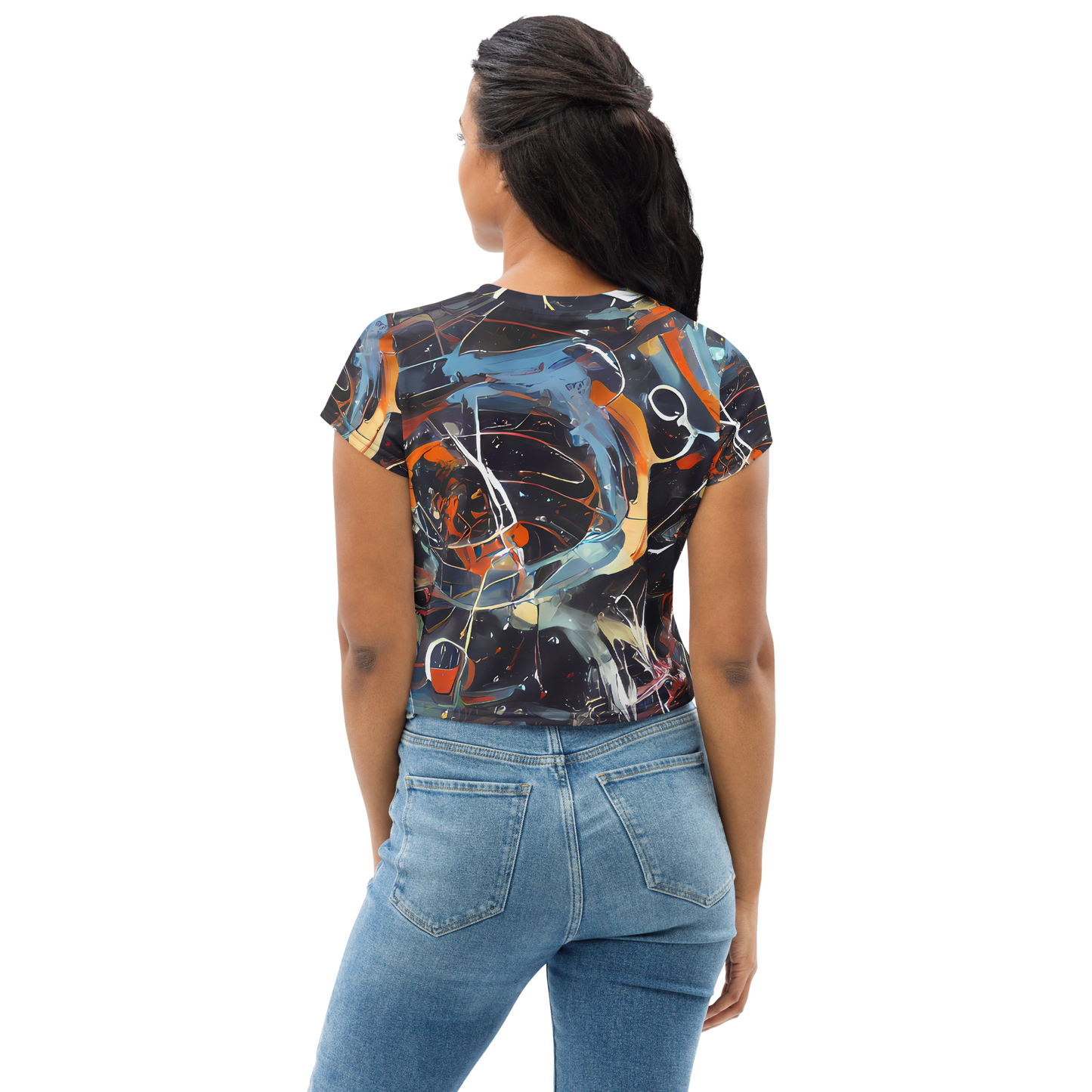 Women's Crop Tee - Neo-Splash Labyrinth