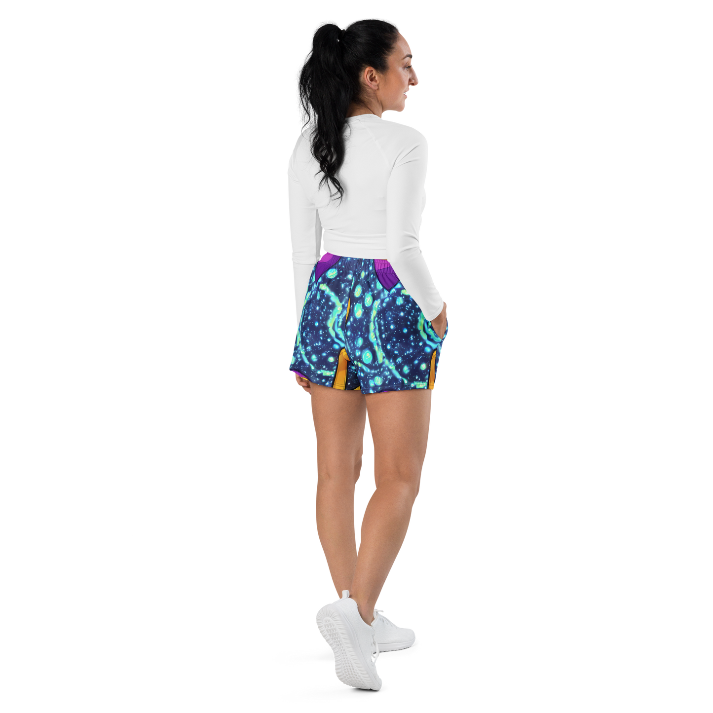 Women’s Athletic Shorts - Cosmic Siblings