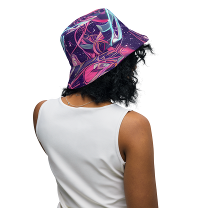 Reversible Bucket Hat - Neo-Tokyo Twirl