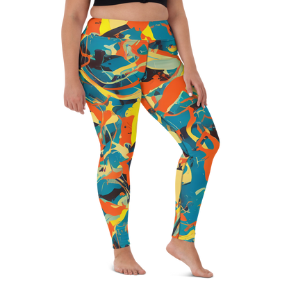 Yoga Leggings - Abstract Tango