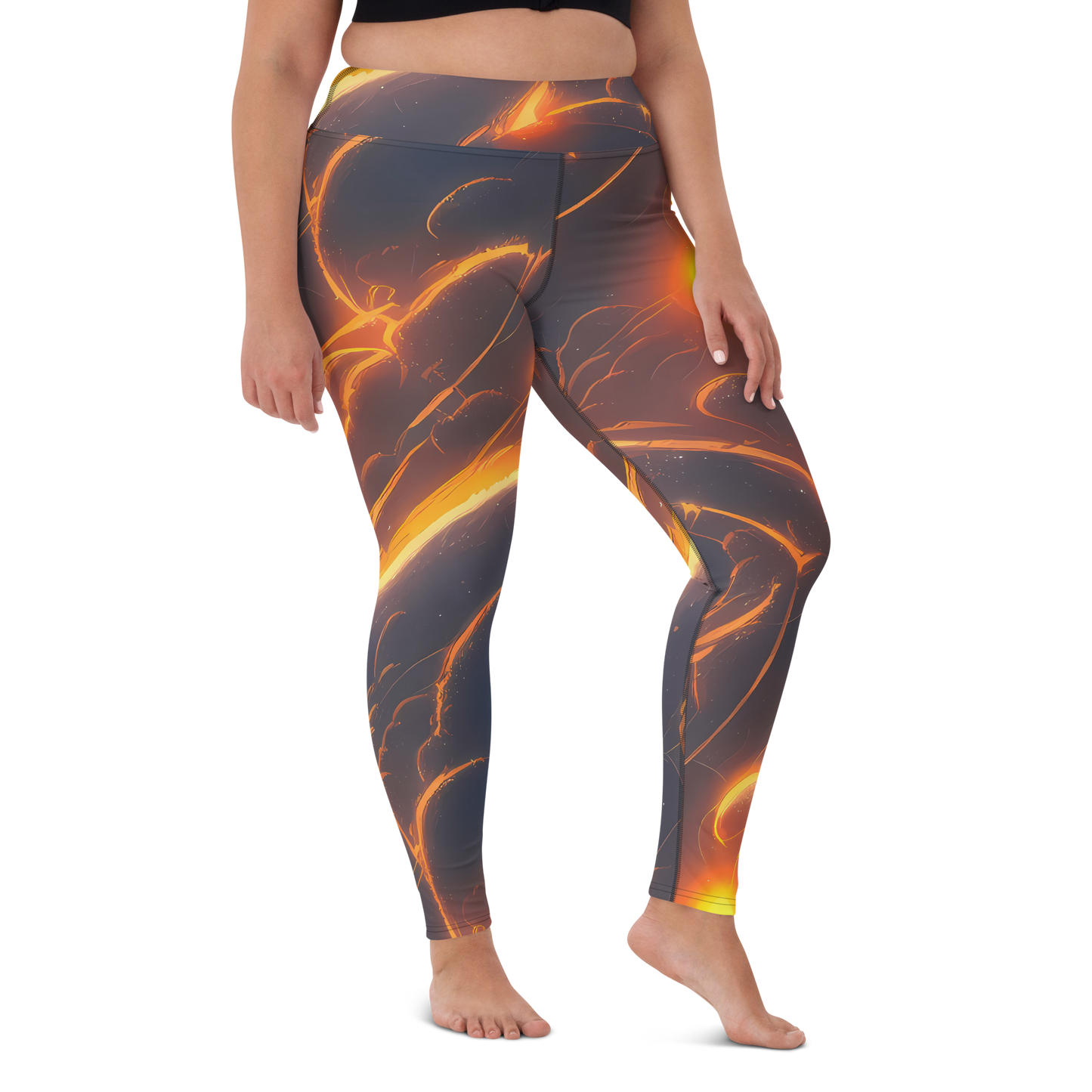 Yoga Leggings - Inferno Spirals