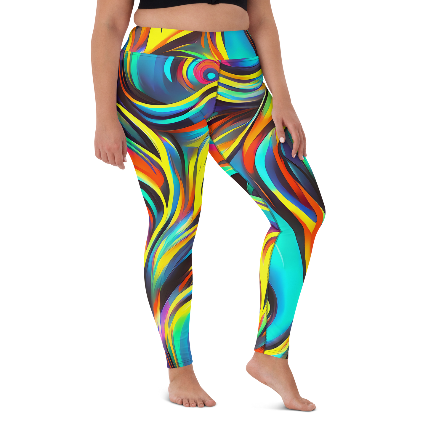 Yoga Leggings - Cyber Surge