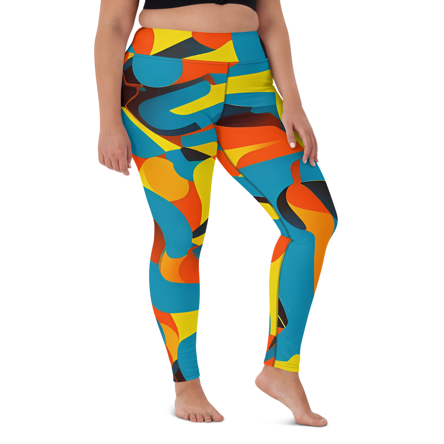 Yoga Leggings - Fragmented Rhapsody