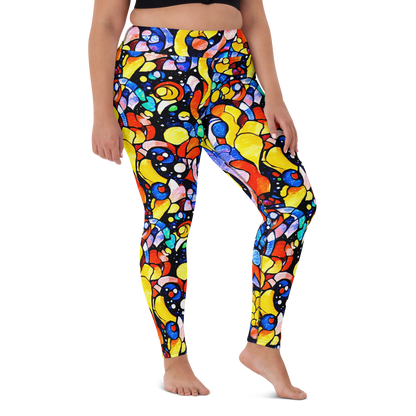 Yoga Leggings - Supernova Symphony