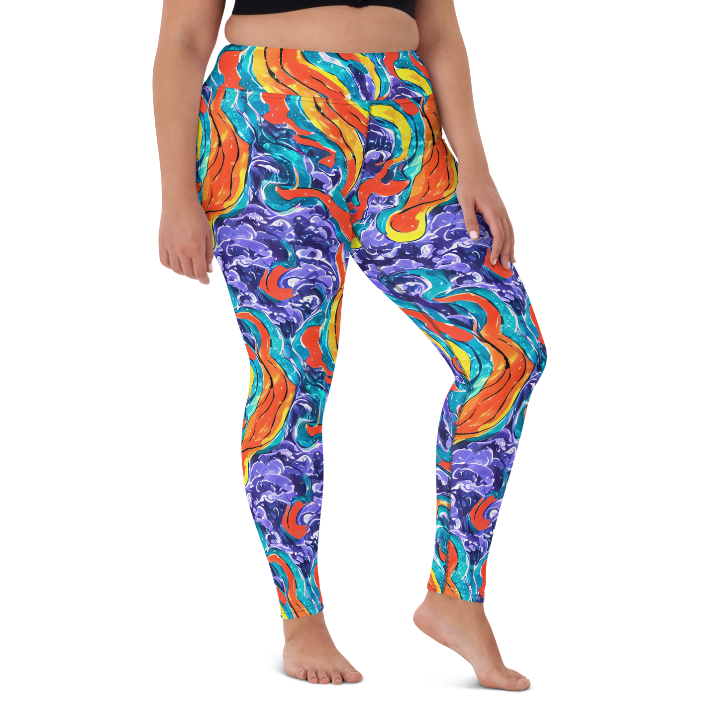 Yoga Leggings - Galactic Waves