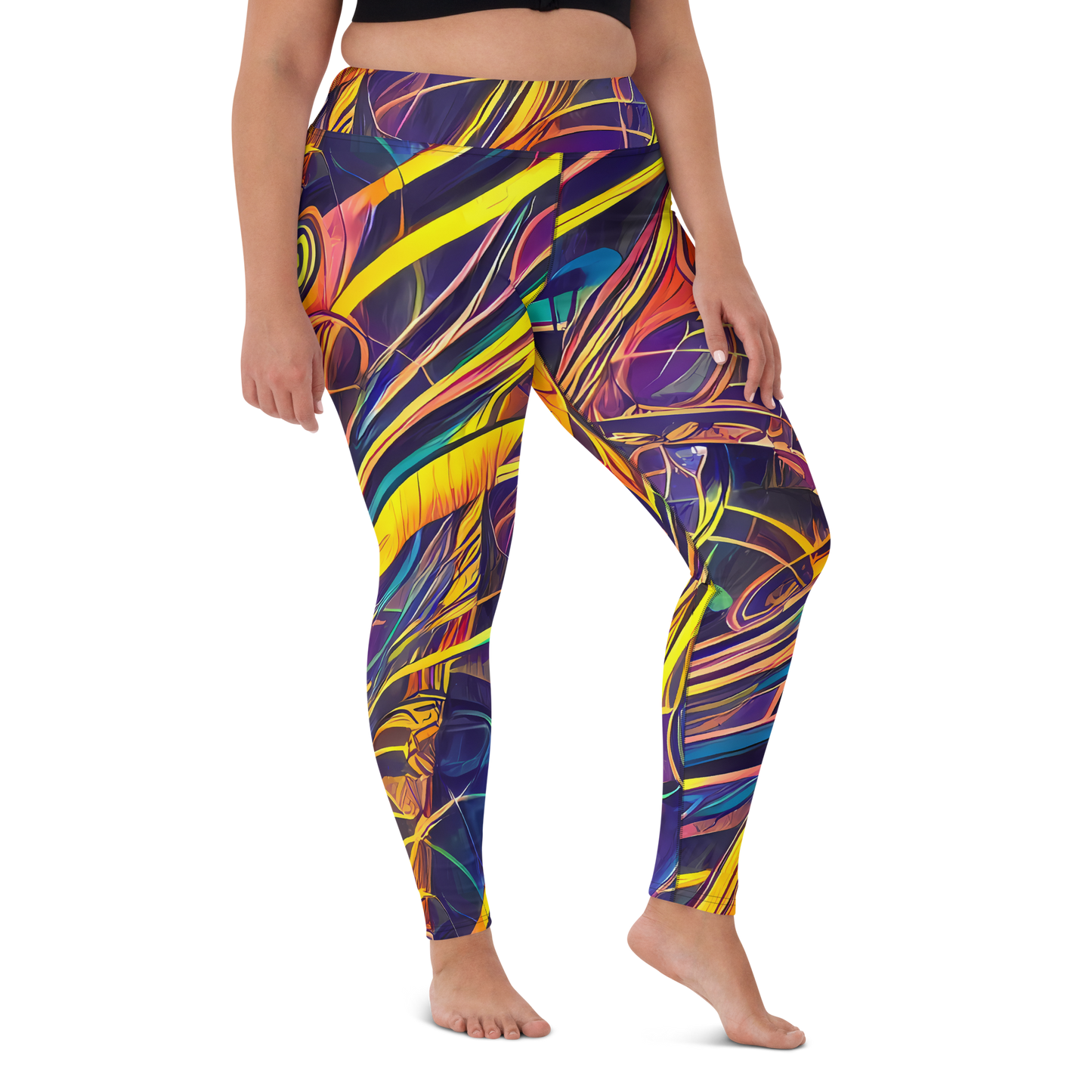 Yoga Leggings - Vector Rhapsody