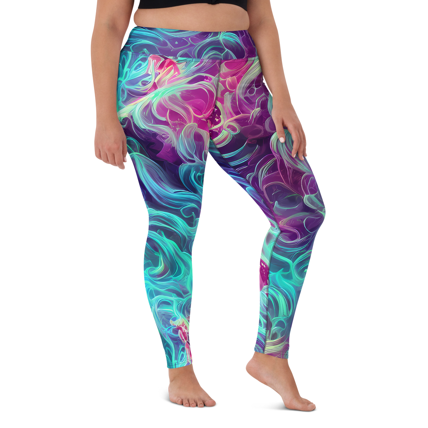 Yoga Leggings - Galactic Bloom