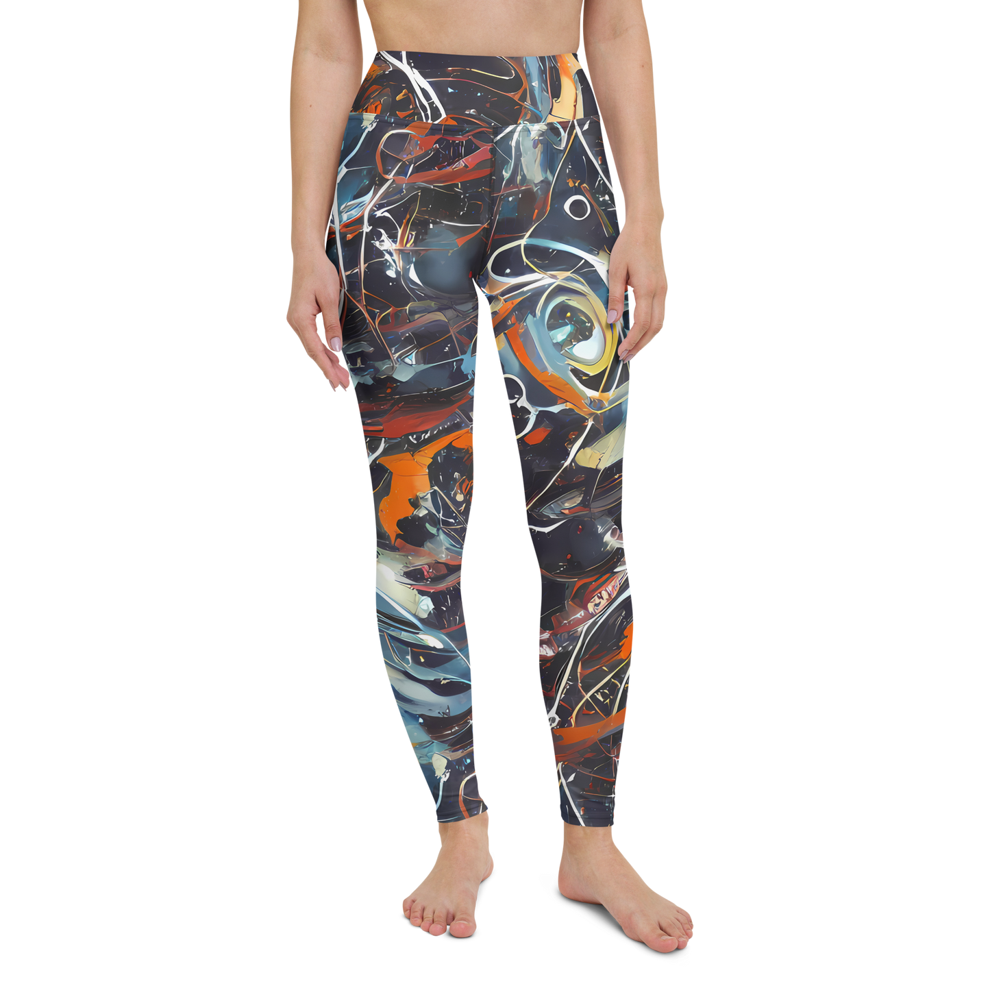 Yoga Leggings - Neo-Splash Labyrinth