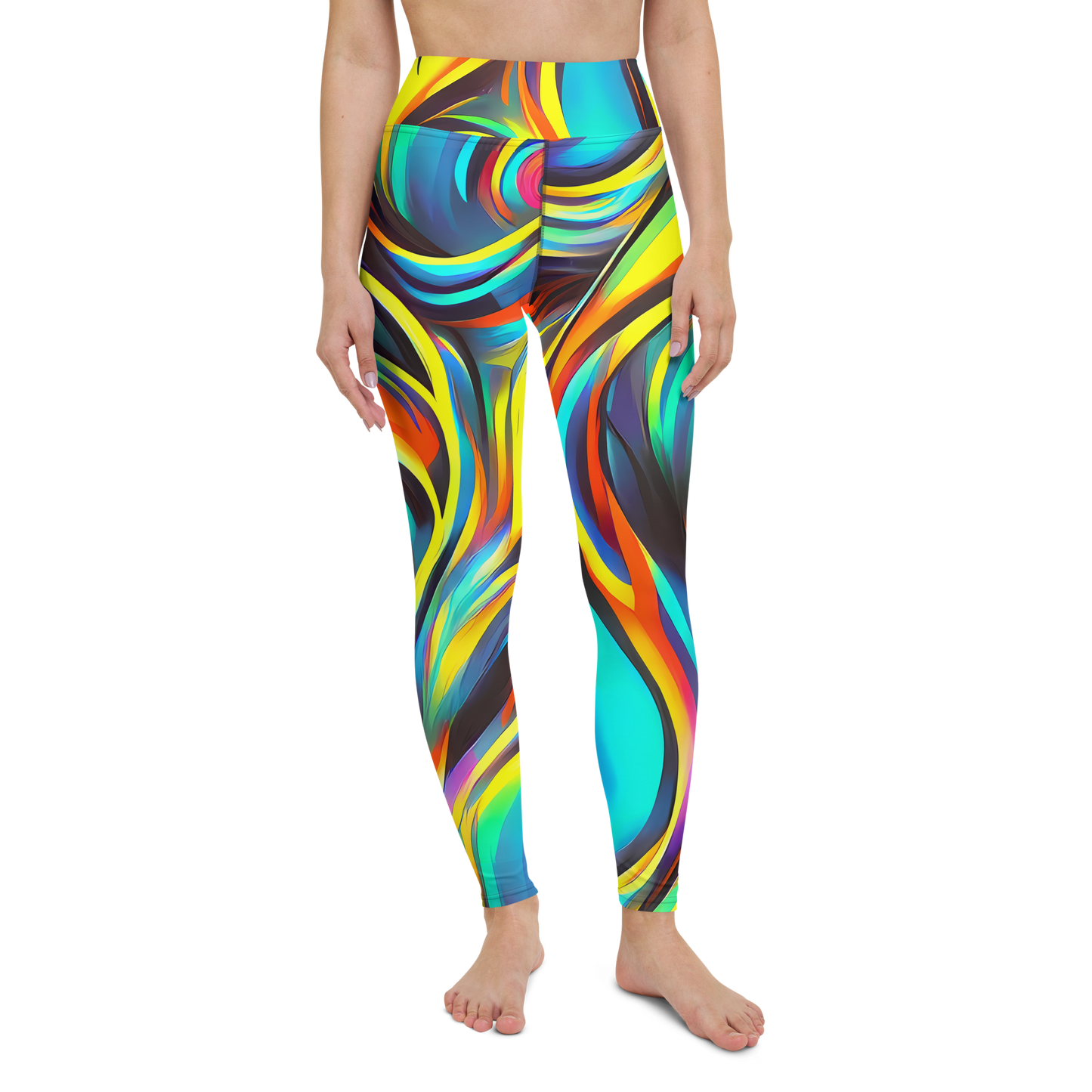 Yoga Leggings - Cyber Surge