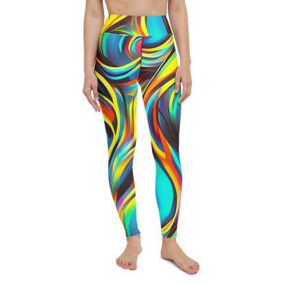 Yoga Leggings - Cyber Surge