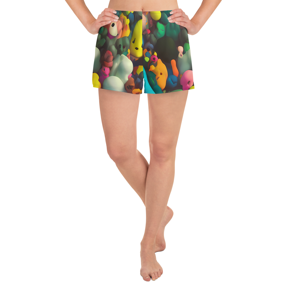 Women’s Athletic Shorts - Bubble Pop Art