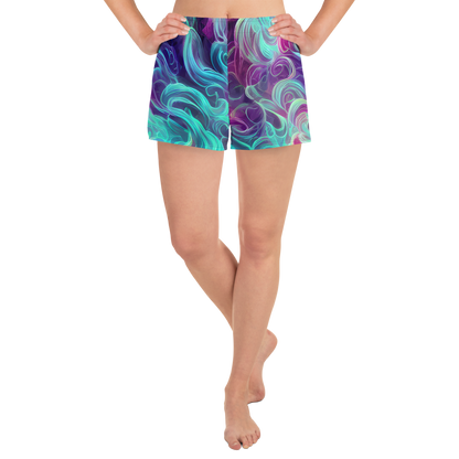 Women’s Athletic Shorts - Galactic Bloom