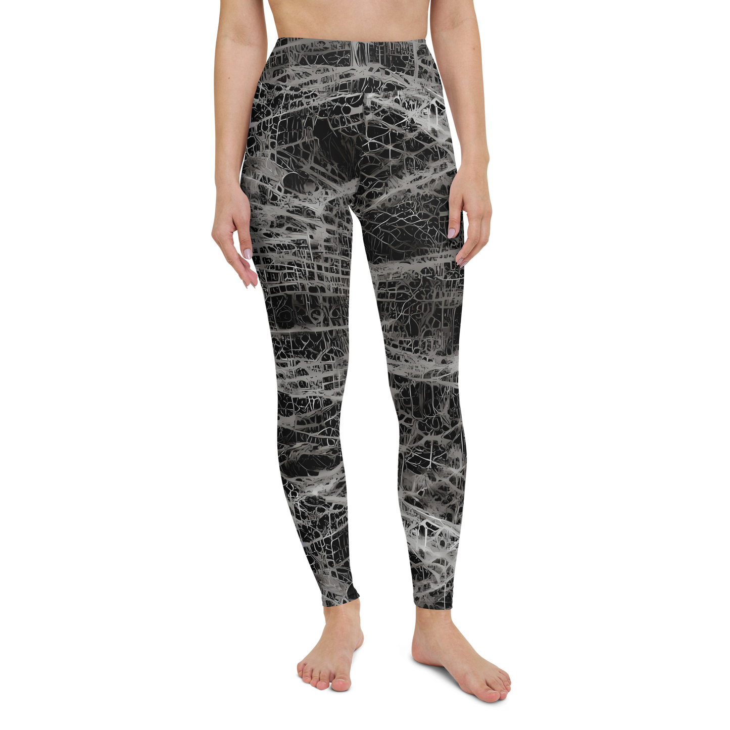 Yoga Leggings - Monochrome Mesh