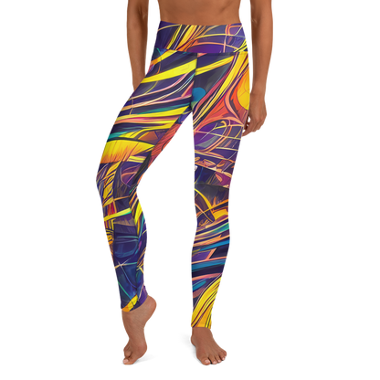 Yoga Leggings - Vector Rhapsody