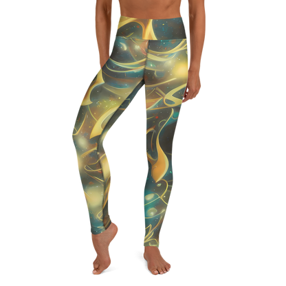 Yoga Leggings - Whispering Galaxies