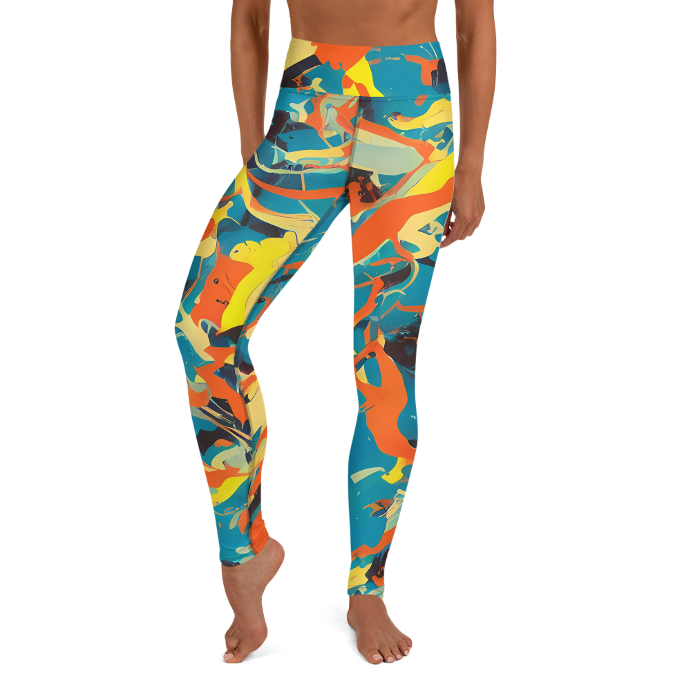 Yoga Leggings - Abstract Tango