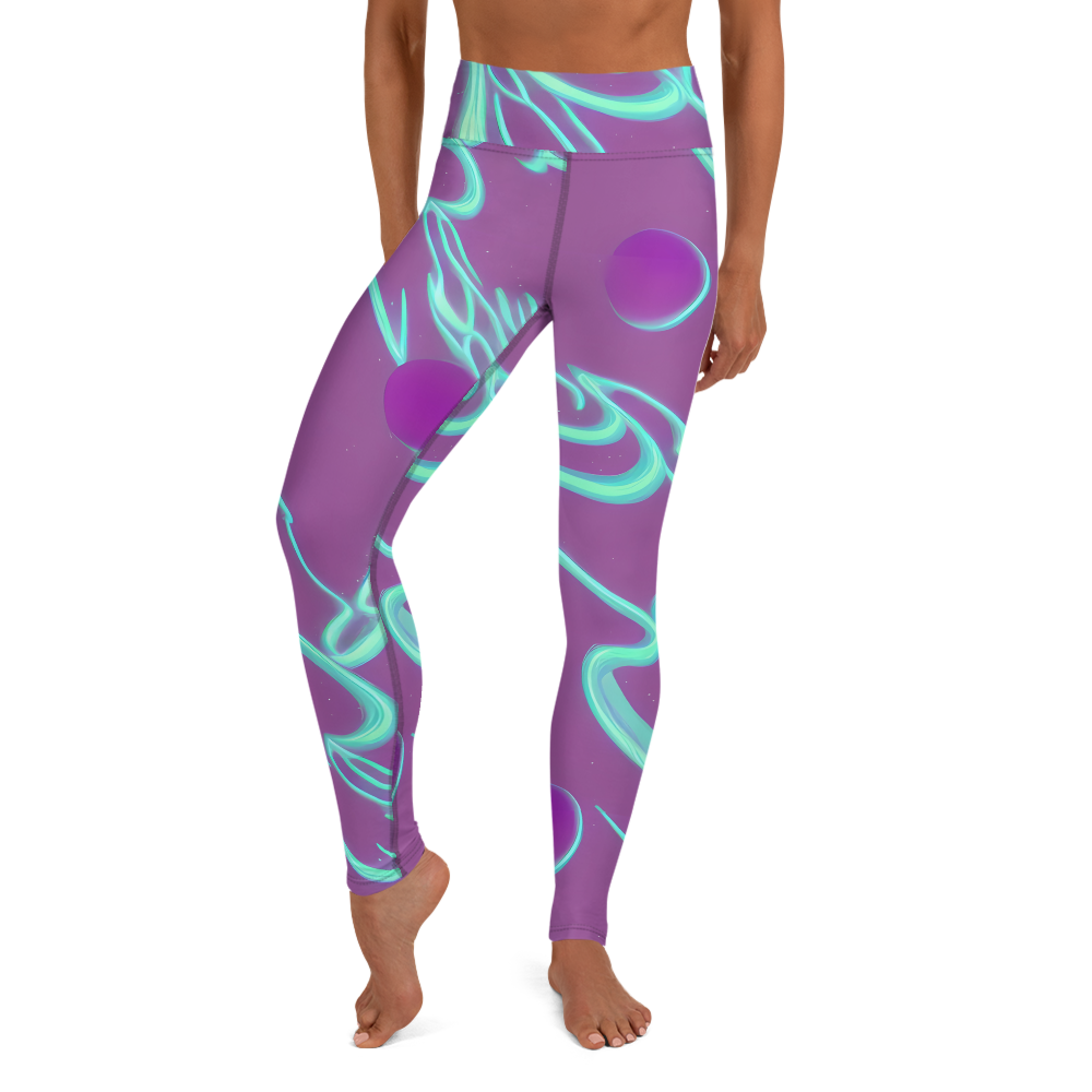 Yoga Leggings - Neon Drift