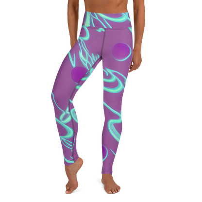 Yoga Leggings - Neon Drift