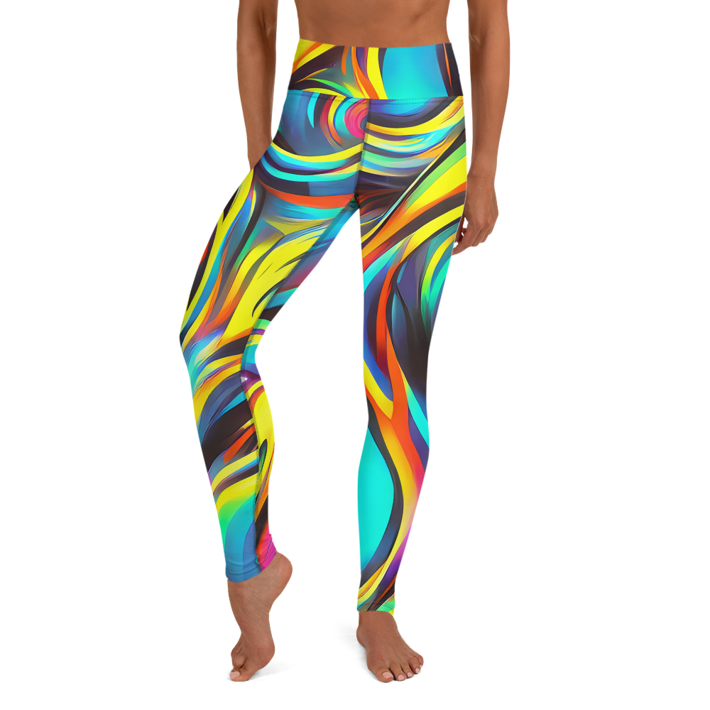 Yoga Leggings - Cyber Surge