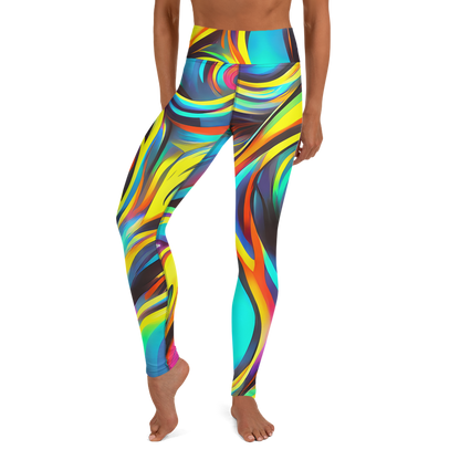 Yoga Leggings - Cyber Surge