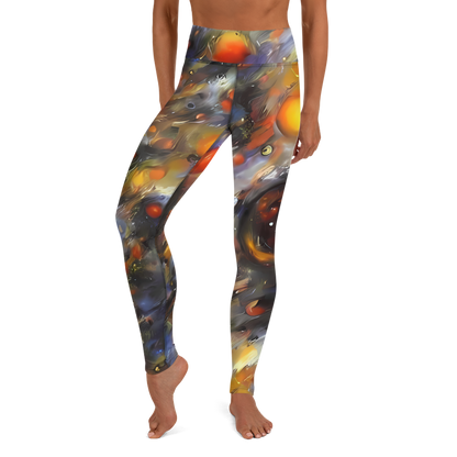 Yoga Leggings - Brushstroke Blaze