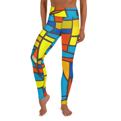 Yoga Leggings - Mondrian Mesh