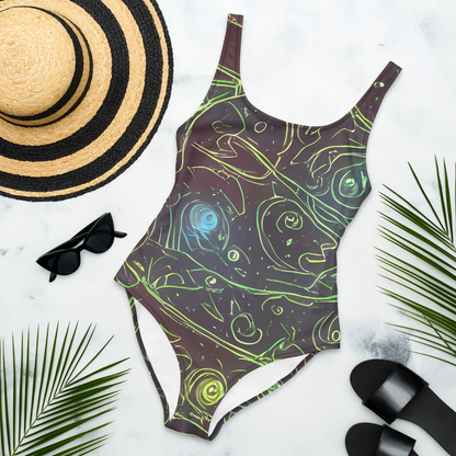 One-Piece Swimsuit - Starfield Scrolls