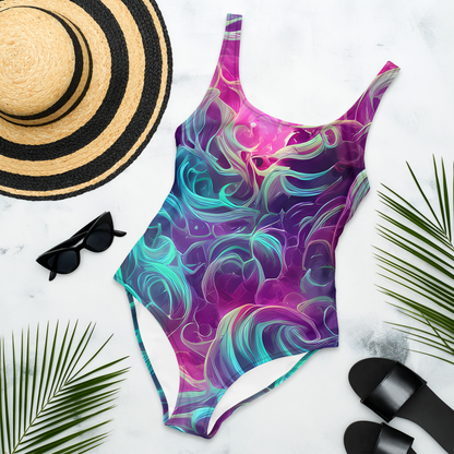 One-Piece Swimsuit - Galactic Bloom