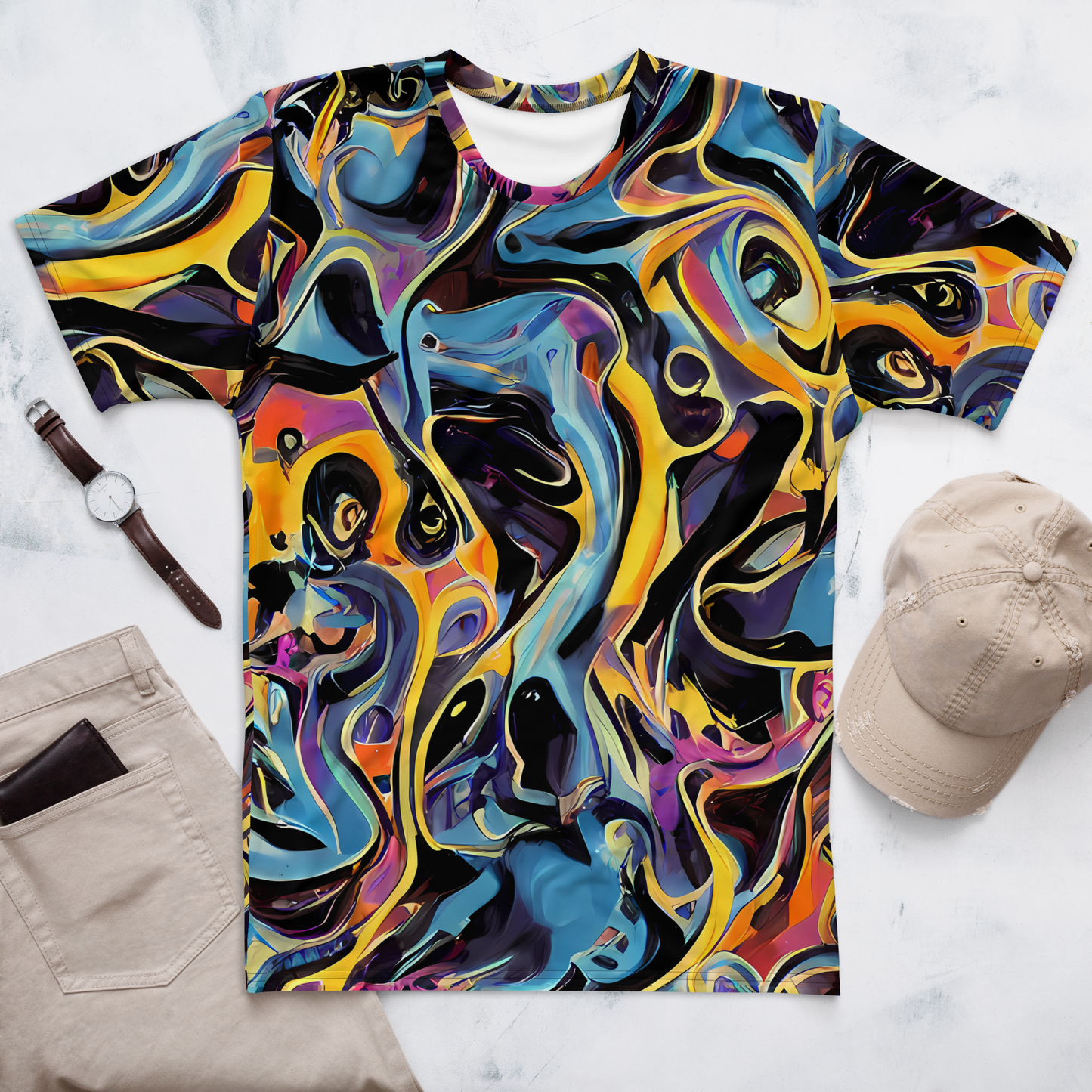 Men's Crew Neck T-Shirt - Newtonian Rhapsody