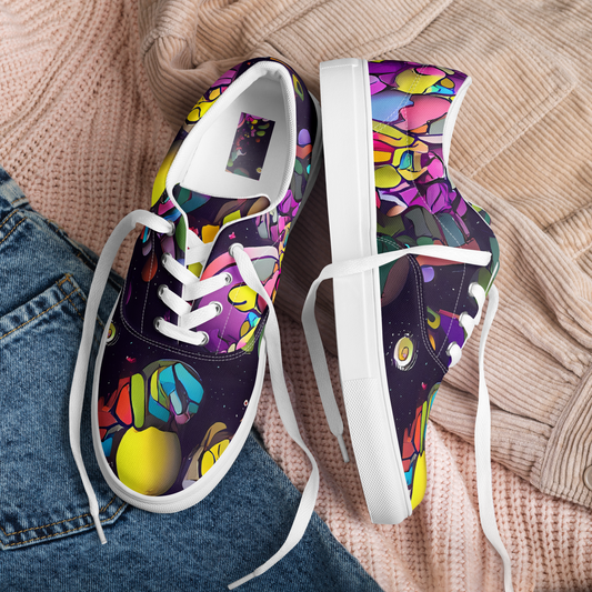 Men's Lace-Up Canvas Shoes - Galactic Playground