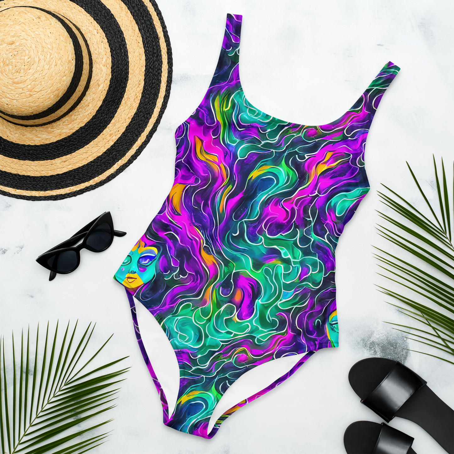 One-Piece Swimsuit - Vortex Dream