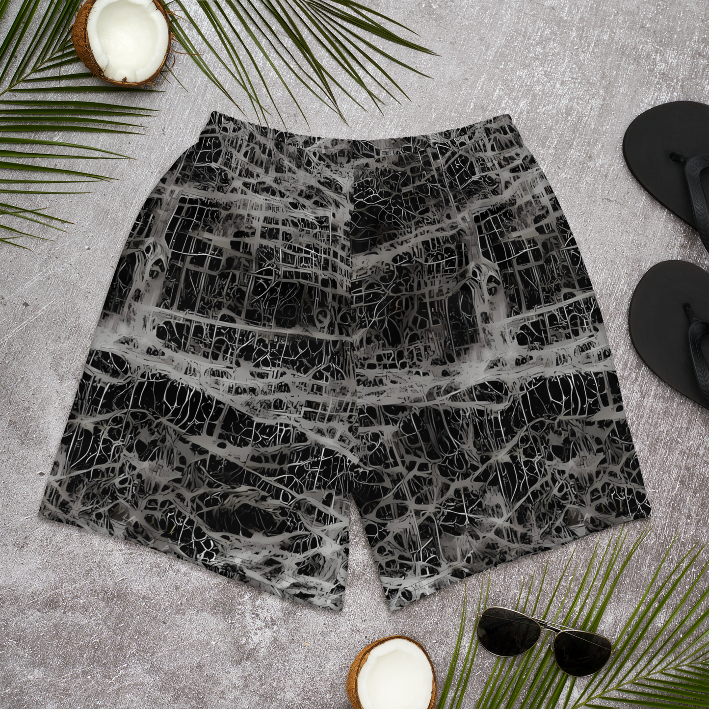 Men's Athletic Shorts - Monochrome Mesh