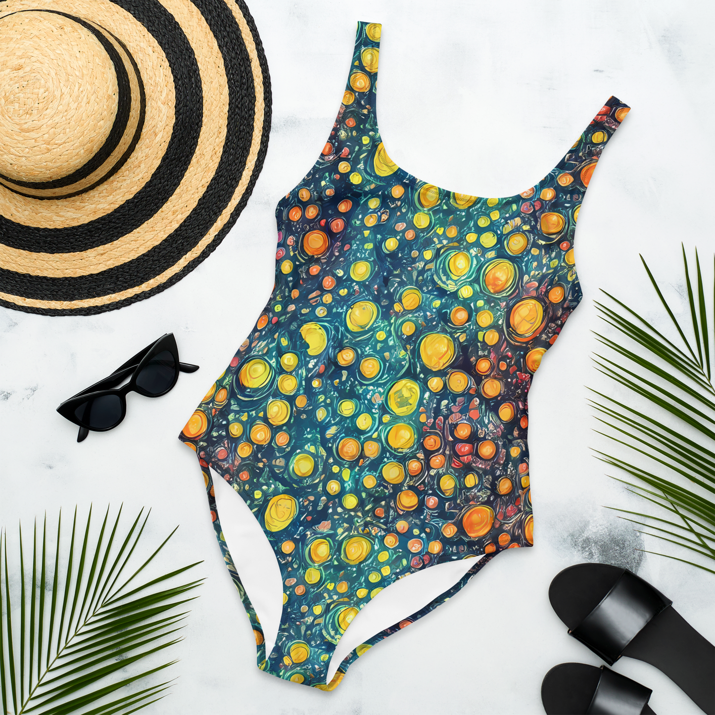 One-Piece Swimsuit - Starry Orbits