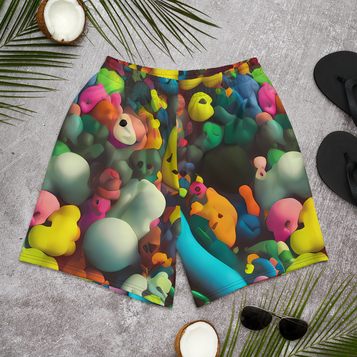 Men's Athletic Shorts - Bubble Pop Art