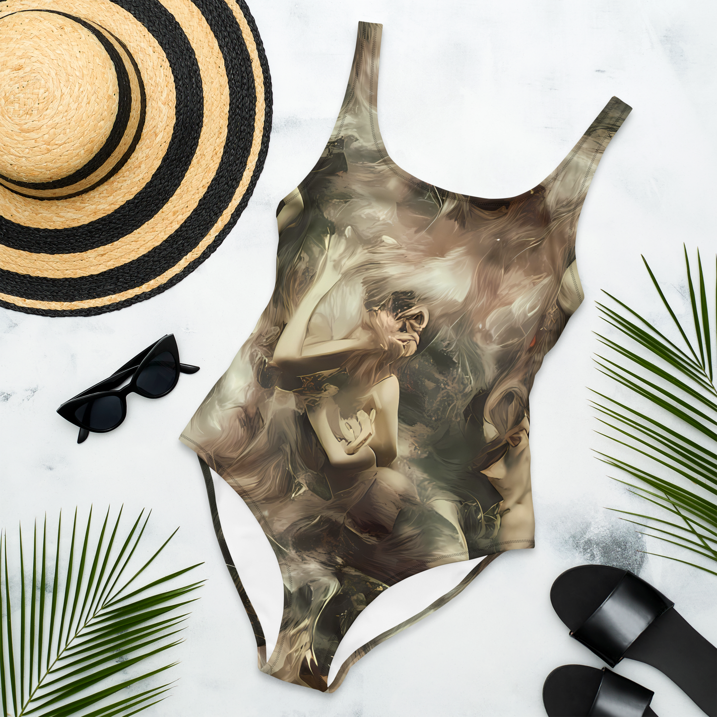 One-Piece Swimsuit - Ceramic Swirl