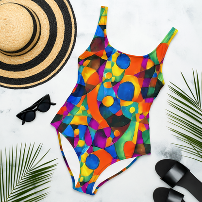 One-Piece Swimsuit - Galactic Jigsaw