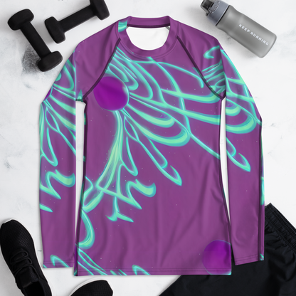 Women's Rash Guard - Neon Drift