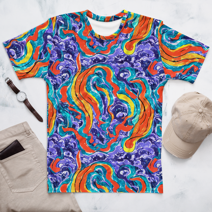 Men's Crew Neck T-Shirt - Galactic Waves