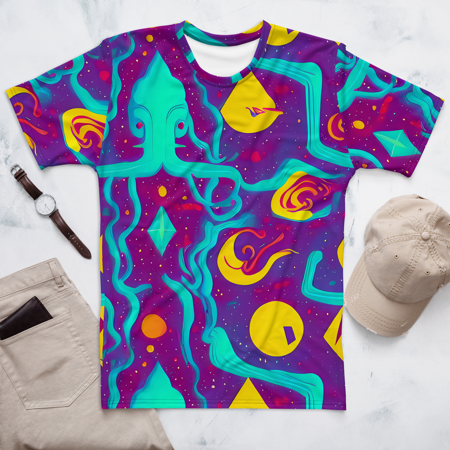 Men's Crew Neck T-Shirt - Cosmic Current