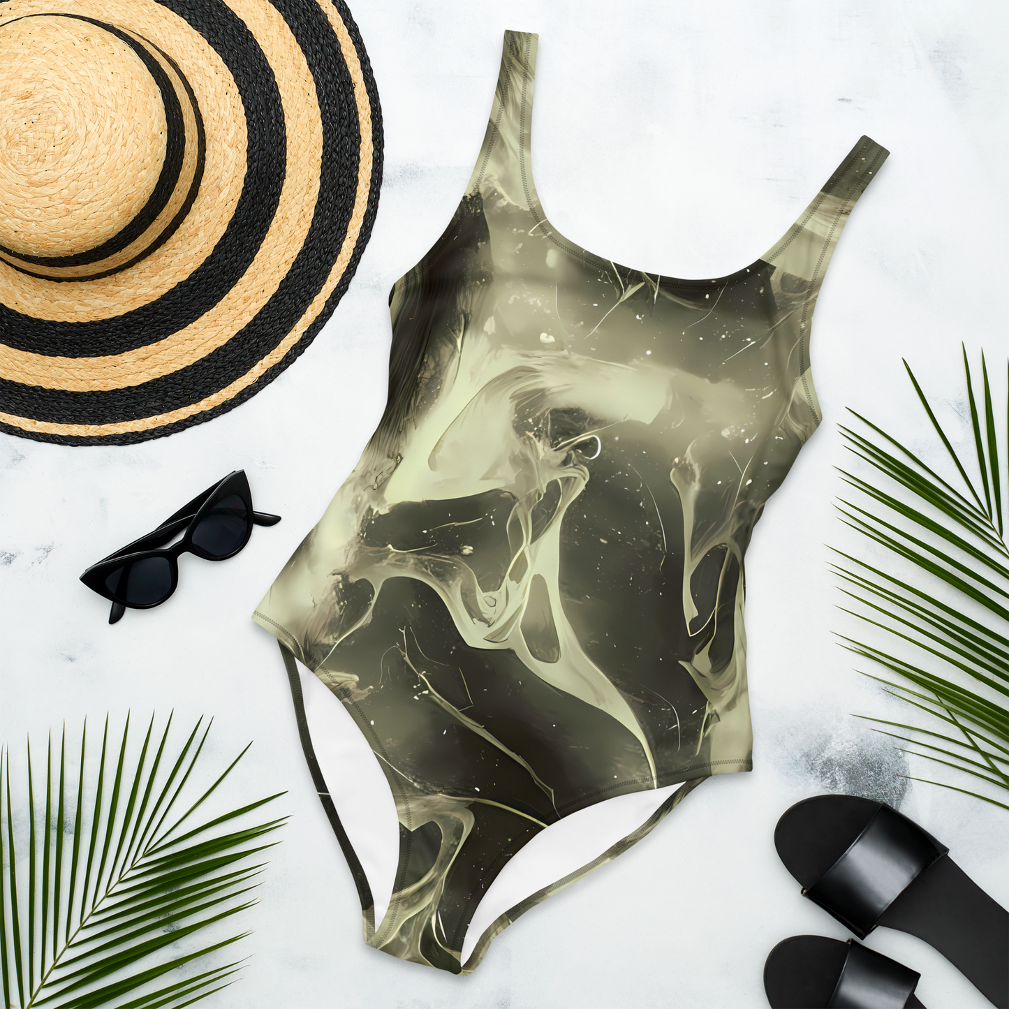 One-Piece Swimsuit - Biomech Whirl