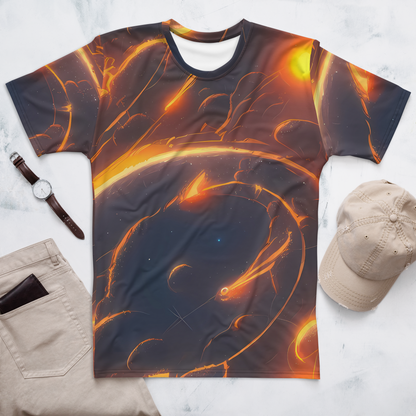 Men's Crew Neck T-Shirt - Inferno Spirals