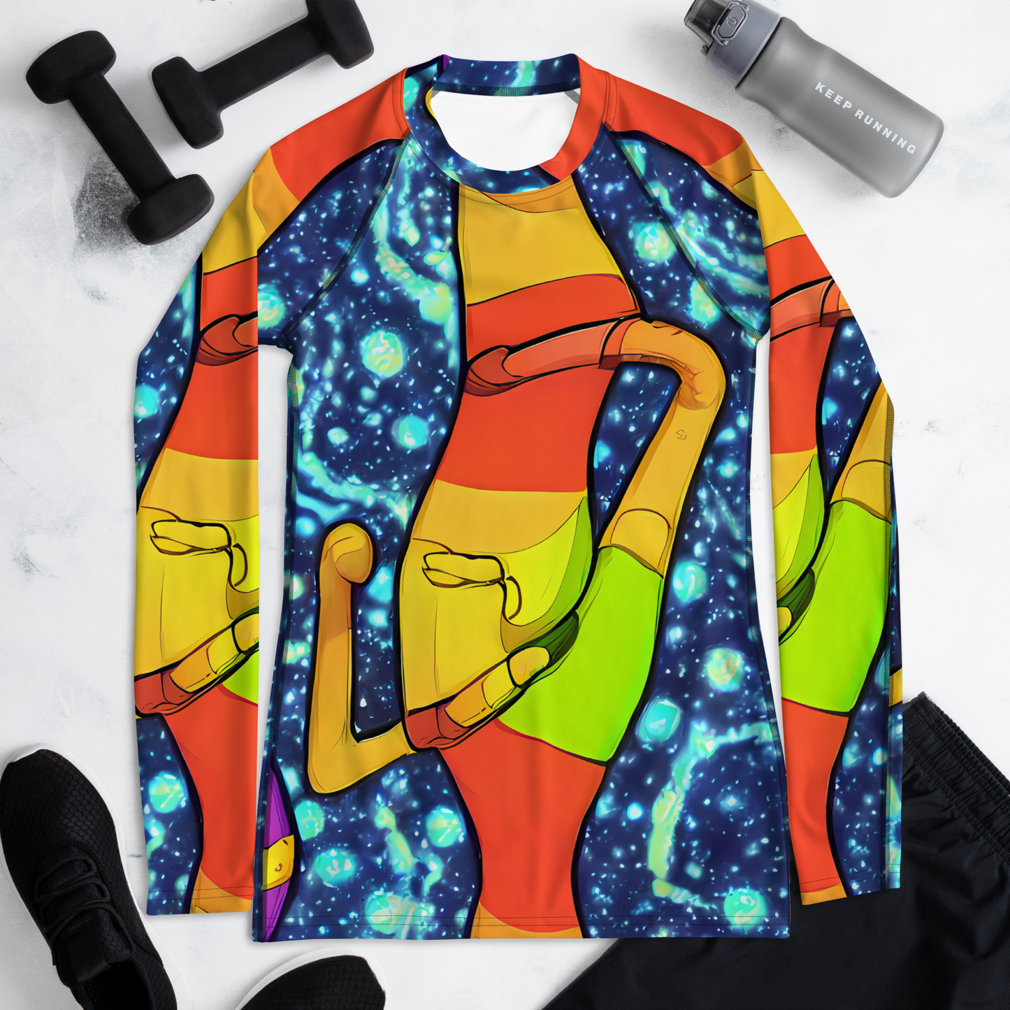 Women's Rash Guard - Cosmic Siblings