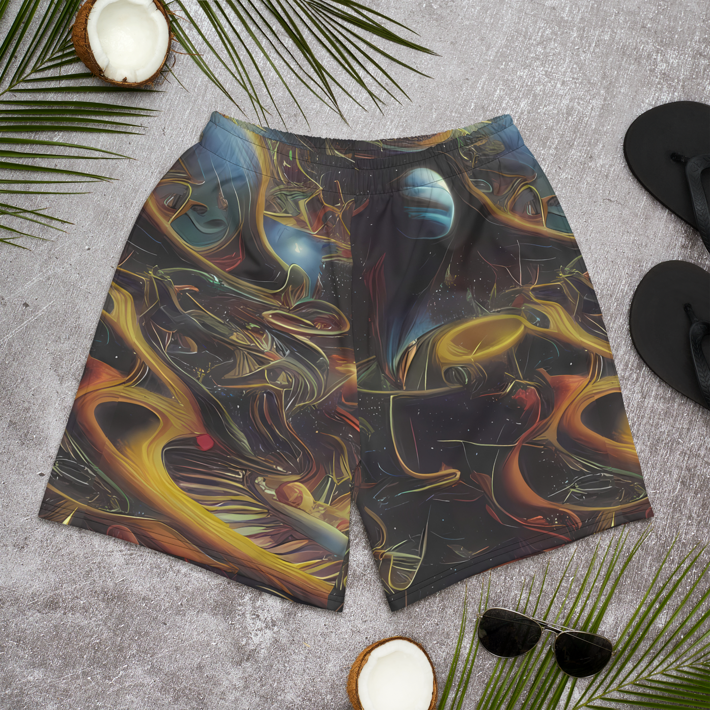 Men's Athletic Shorts - Galactic Swirl