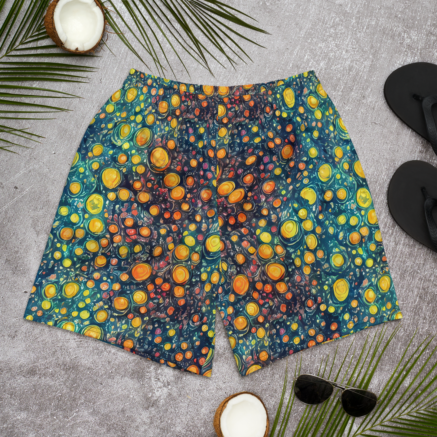 Men's Athletic Shorts - Starry Orbits