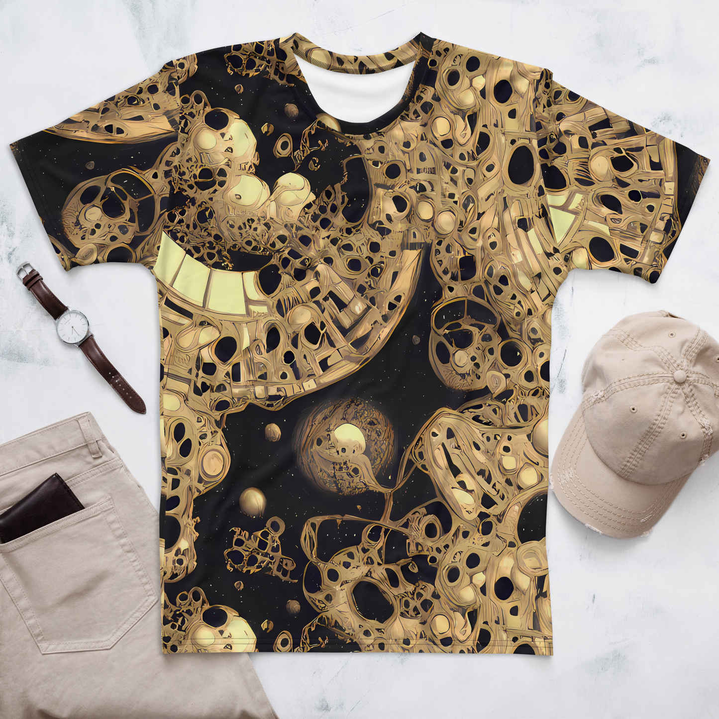 Men's Crew Neck T-Shirt - Baroque Orbit