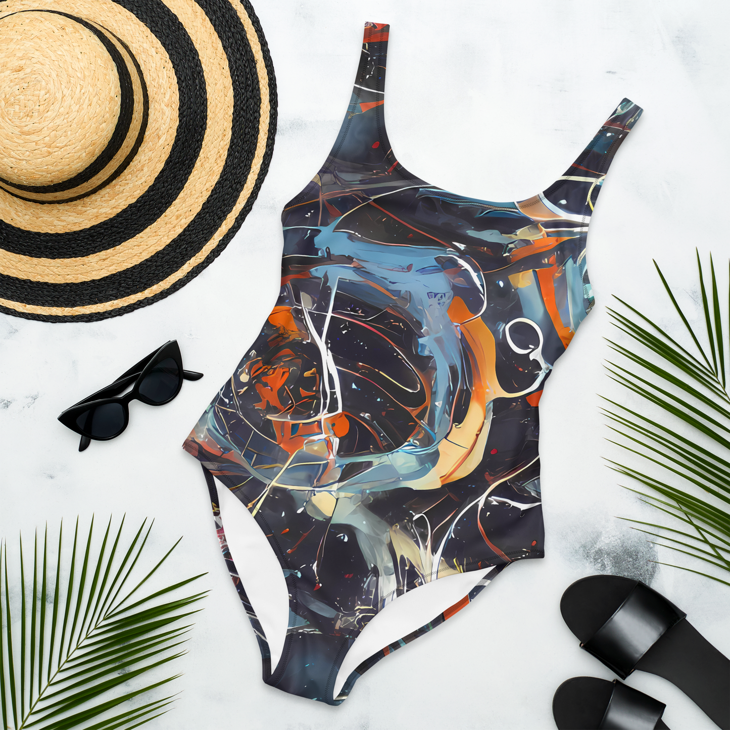 One-Piece Swimsuit - Neo-Splash Labyrinth