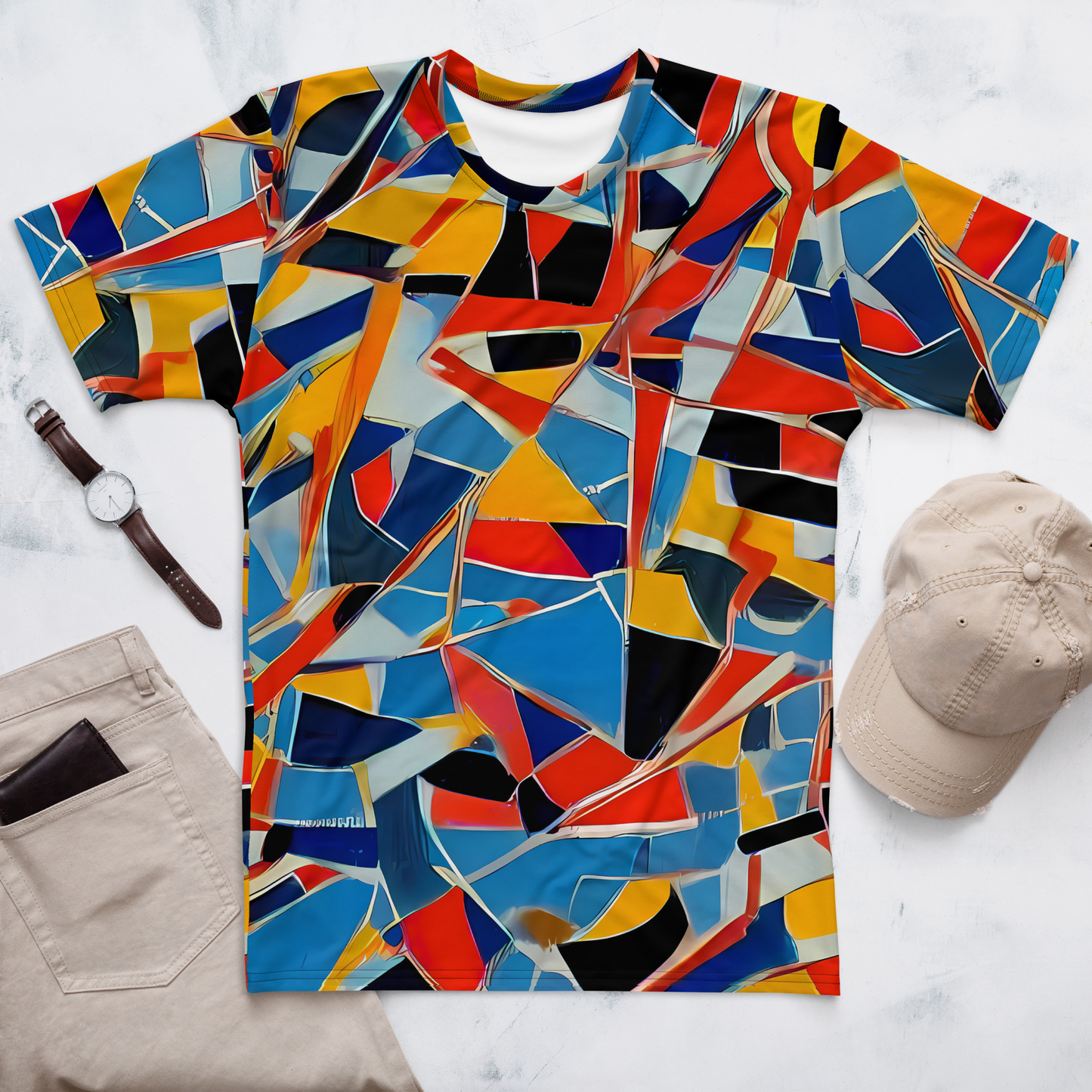 Men's Crew Neck T-Shirt - Abstract Mingle