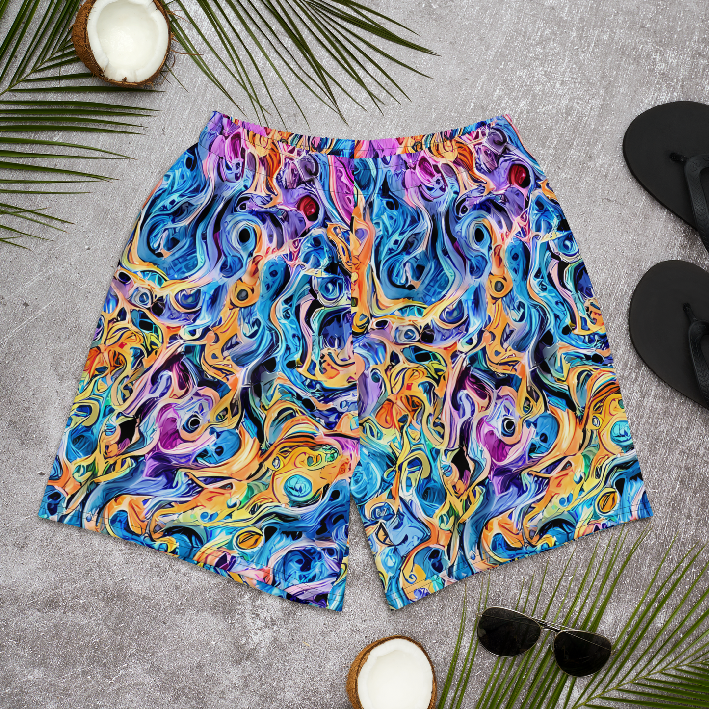 Men's Athletic Shorts - Rococo Vortex